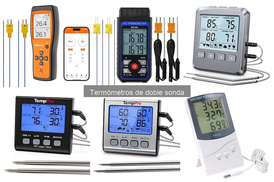 Accesorios útiles para usar un termómetro de doble sonda