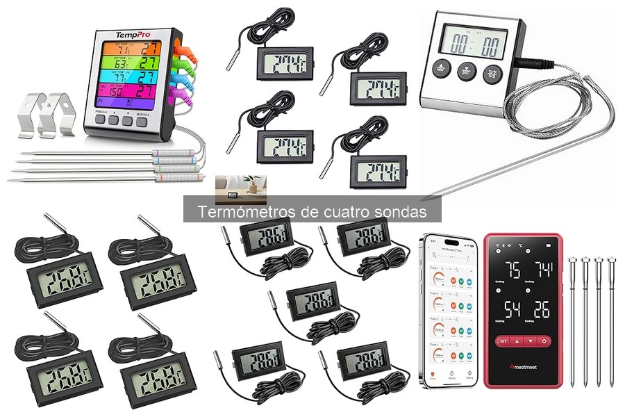 Alternativas a termómetros de cuatro sondas para cocinar