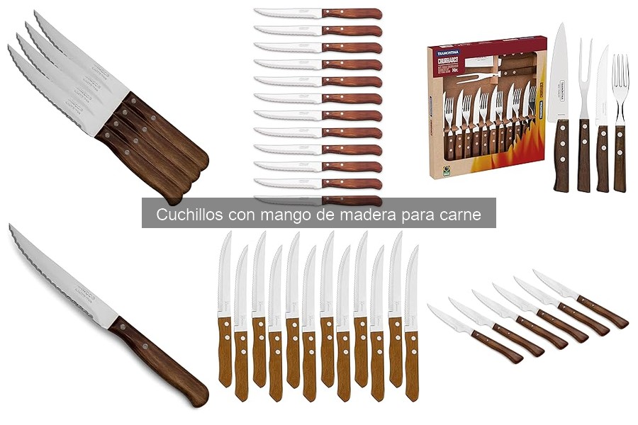 Cómo cuidar y afilar cuchillos de carne con mango de madera