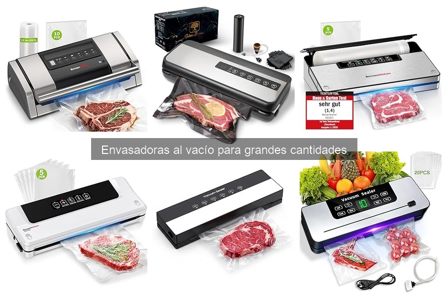 Comparativa de las Mejores Envasadoras al Vacío para Grandes Cantidades