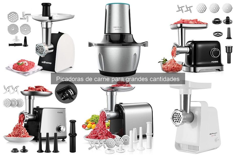 Comparativa de las Mejores Picadoras de Carne para Grandes Cantidades
