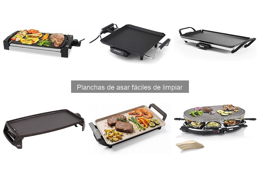 Comparativa de Materiales en Planchas de Asar Fáciles de Limpiar