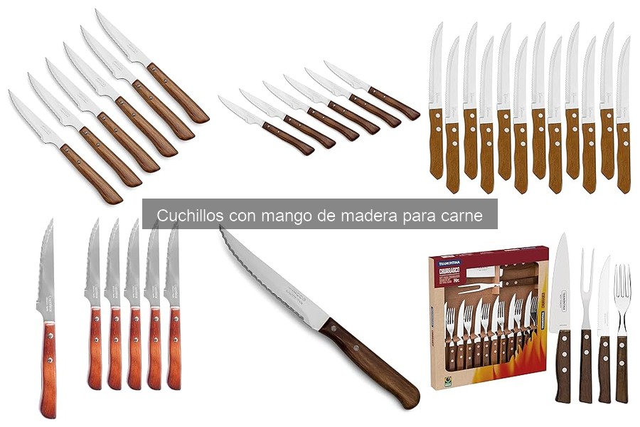 Dónde comprar cuchillos con mango de madera para carne