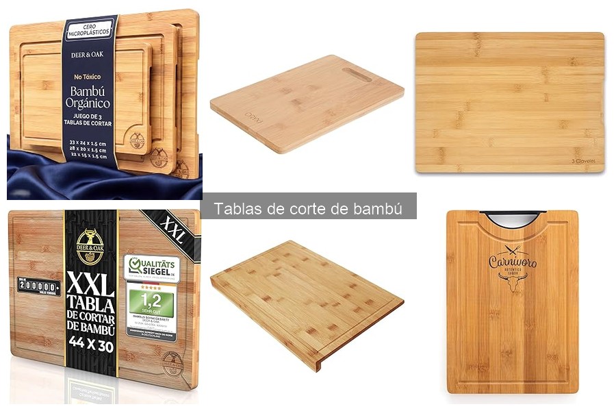 Mejores ofertas en tablas de corte de bambú para tu cocina
