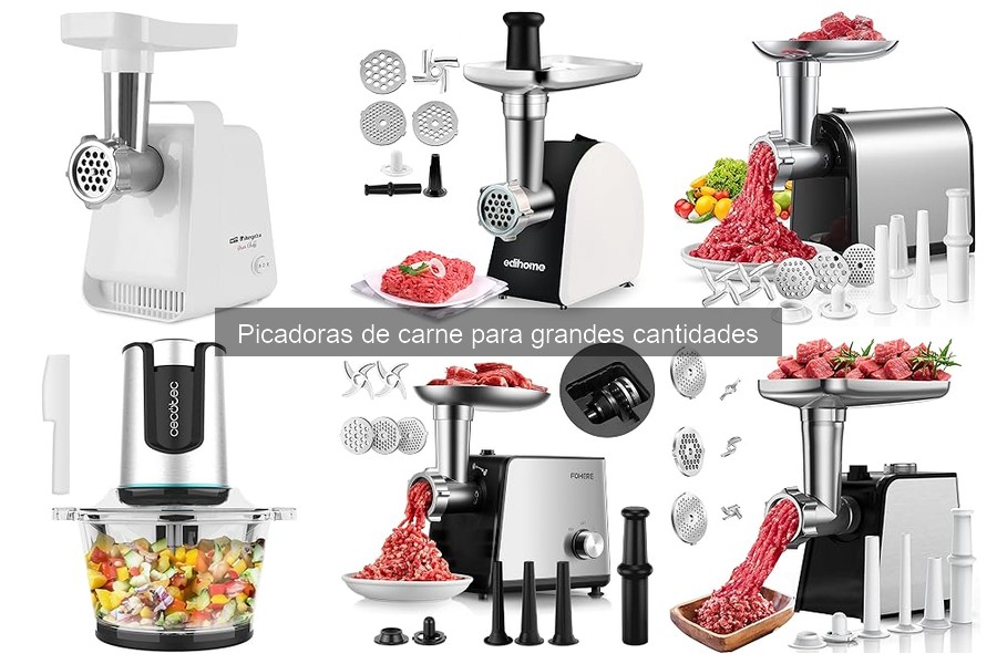 ¿Qué es una picadora de carne para grandes cantidades?