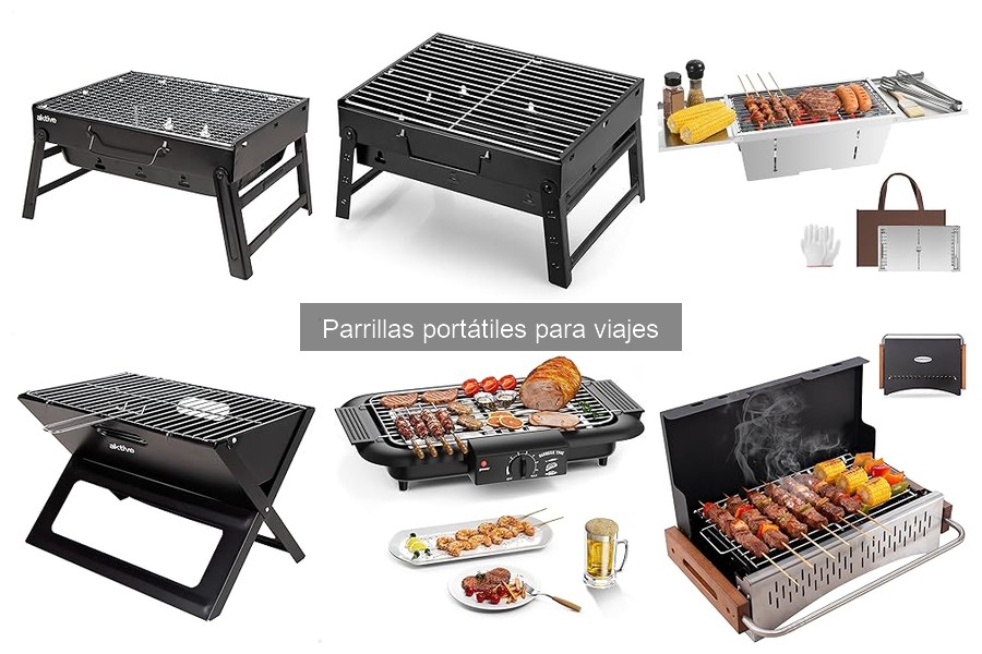 Tipos de parrillas portátiles para el viaje: carbón, gas y eléctricas